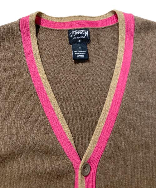 stussy（ステューシー）stussy (ステューシー) ラムウールカーディガン ブラウン サイズ:Ⅿの古着・服飾アイテム