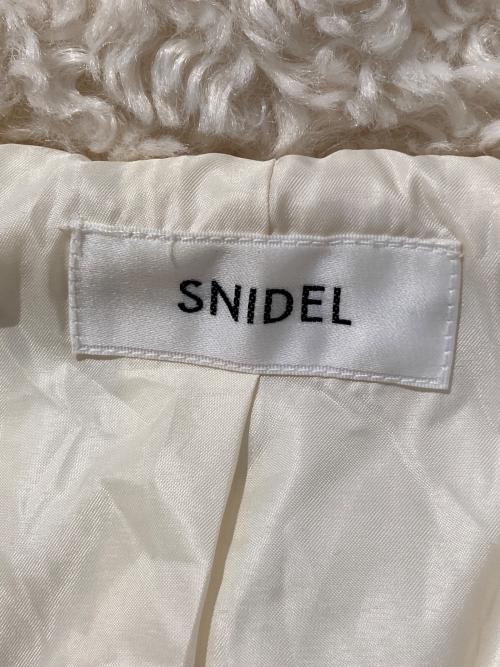 Snidel（スナイデル）Snidel (スナイデル) ツイードダウンジャケット ホワイト サイズ:FREEの古着・服飾アイテム