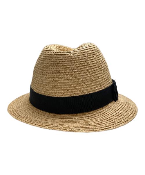 HELEN KAMINSKI（ヘレンカミンスキー）HELEN KAMINSKI (ヘレンカミンスキー) リボンストローハット ベージュの古着・服飾アイテム