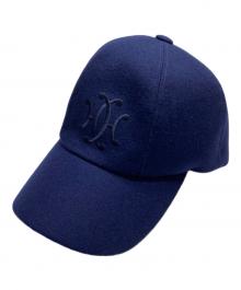 HERMES（エルメス）の古着「カシミヤベースボールキャップ」｜ネイビー