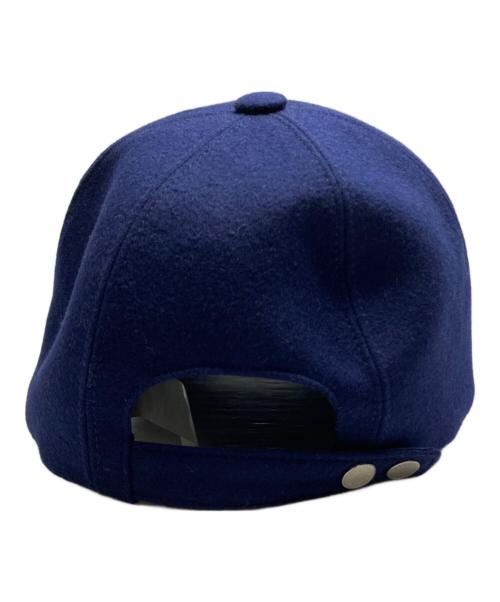 HERMES（エルメス）HERMES (エルメス) カシミヤベースボールキャップ ネイビー サイズ:56の古着・服飾アイテム