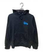 stussyステューシー）の古着「プルオーバーパーカー」｜ブラック
