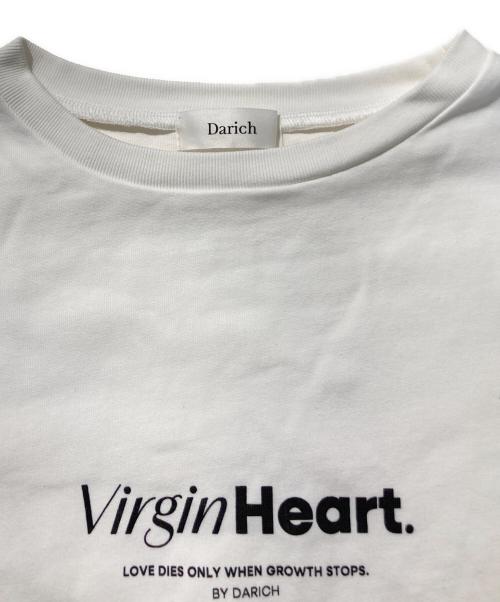 darich（ダーリッチ）Darich (ダーリッチ) ハートモチーフロングTシャツ ホワイト サイズ:FREEの古着・服飾アイテム