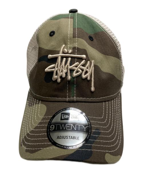 stussy（ステューシー）stussy (ステューシー) New Era (ニューエラ) カモ柄キャップ グリーンの古着・服飾アイテム