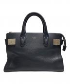 PELLE MORBIDAペッレモルビダ）の古着「ミニボストンバッグ」｜ネイビー