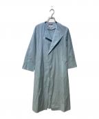 DRESSTERIORドレステリア）の古着「ノーカラーエアリーコート」｜スカイブルー