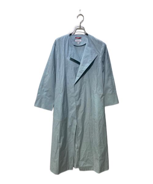 DRESSTERIOR（ドレステリア）DRESSTERIOR (ドレステリア) ノーカラーエアリーコート スカイブルー サイズ:34の古着・服飾アイテム
