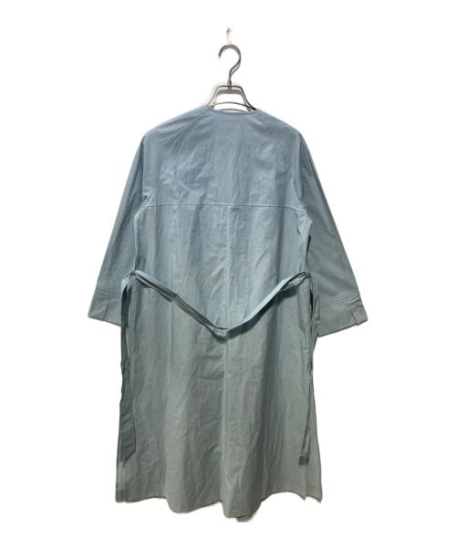 DRESSTERIOR（ドレステリア）DRESSTERIOR (ドレステリア) ノーカラーエアリーコート スカイブルー サイズ:34の古着・服飾アイテム