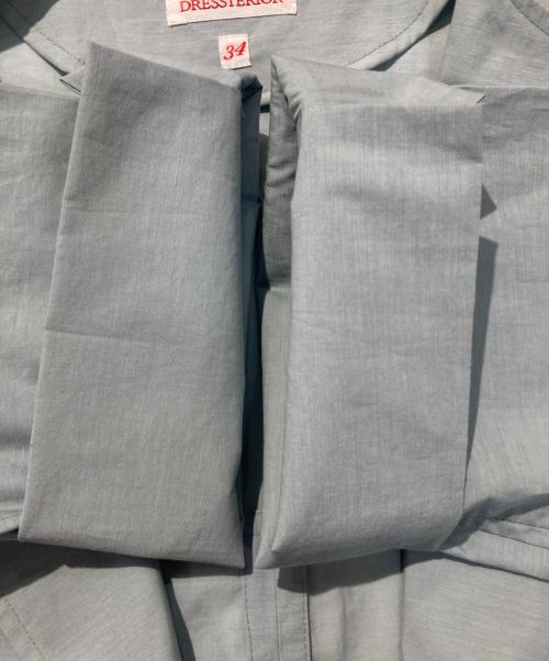 DRESSTERIOR（ドレステリア）DRESSTERIOR (ドレステリア) ノーカラーエアリーコート スカイブルー サイズ:34の古着・服飾アイテム