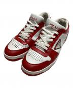 PRADAプラダ）の古着「ダウンタウンレザースニーカー」｜レッド