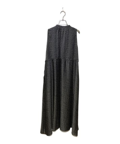 Noble（ノーブル）Noble (ノーブル) ドットサッカードロストワンピース ブラック サイズ:FREEの古着・服飾アイテム
