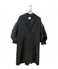 Limue（リミュ）の古着「オーガンジースリーブBIGコート」｜ブラック