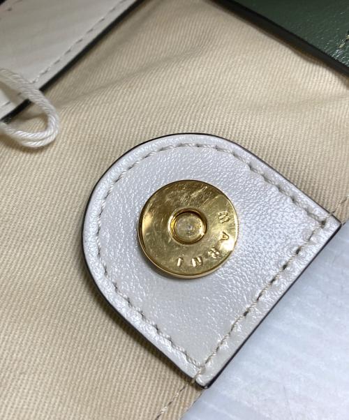 MARNI（マルニ）MARNI (マルニ) MUSEO SOFT 2WAYバッグ グリーン×ホワイトの古着・服飾アイテム