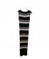 HER LIP TO (ハーリップトゥ) Cotton Striped Ribbed Knit Dress ブラック×ブラウン サイズ:M：4000円