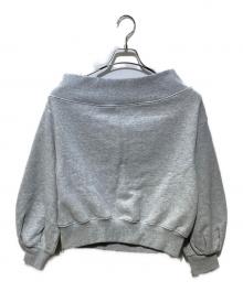 Snidel（スナイデル）の古着「オフショルロゴスウェット」｜グレー