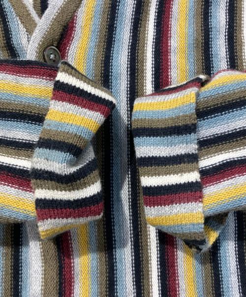 stussy（ステューシー）stussy (ステューシー) Stripe Pattern Cardigan マルチカラー サイズ:Lの古着・服飾アイテム