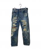 LEVI'S VINTAGE CLOTHINGリーバイス ビンテージ クロージング）の古着「501XX HARD WORN&REPAIRED」｜インディゴ