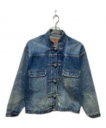 SAPEur（サプール）の古着「チャイナボタンデニムジャケット」｜インディゴ