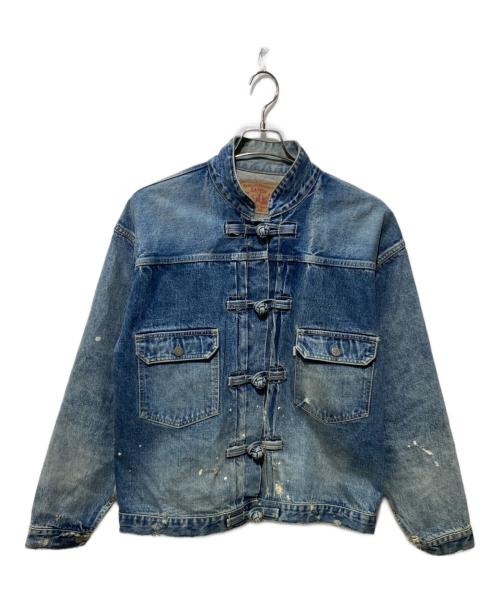 SAPEur（サプール）SAPEur (サプール) チャイナボタンデニムジャケット インディゴ サイズ:Mの古着・服飾アイテム