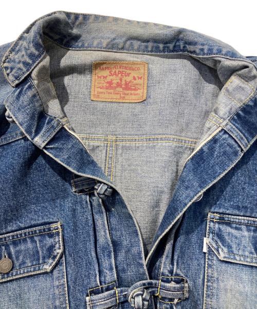 SAPEur（サプール）SAPEur (サプール) チャイナボタンデニムジャケット インディゴ サイズ:Mの古着・服飾アイテム