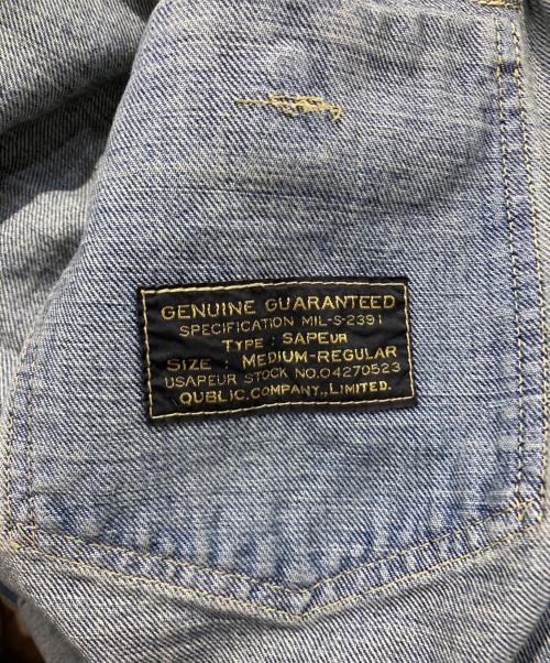 SAPEur（サプール）SAPEur (サプール) チャイナボタンデニムジャケット インディゴ サイズ:Mの古着・服飾アイテム