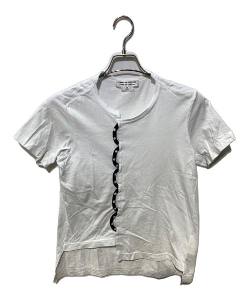 COMME des GARCONS（コムデギャルソン）COMME des GARCONS (コムデギャルソン) ドットループ装飾Tシャツ ホワイト サイズ:Mの古着・服飾アイテム