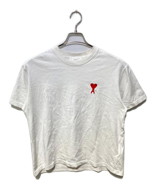AMI Alexandre Mattiussi（アミアレクサンドルマテュッシ）AMI Alexandre Mattiussi (アミアレクサンドルマテュッシ) ハートロゴTシャツ ホワイト サイズ:XSの古着・服飾アイテム