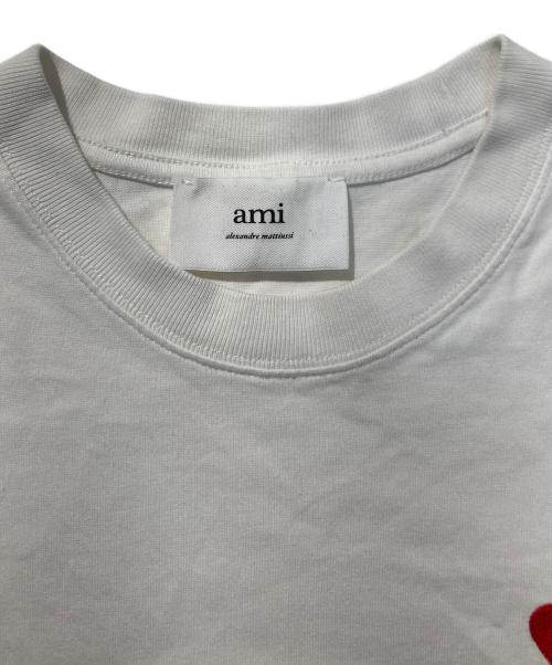 AMI Alexandre Mattiussi（アミアレクサンドルマテュッシ）AMI Alexandre Mattiussi (アミアレクサンドルマテュッシ) ハートロゴTシャツ ホワイト サイズ:XSの古着・服飾アイテム