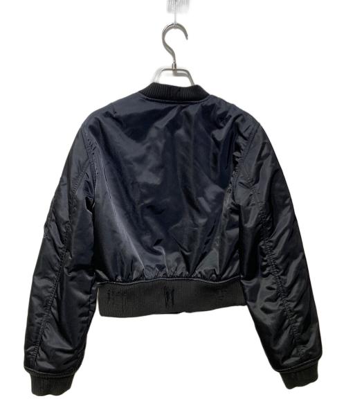 DIESEL（ディーゼル）DIESEL (ディーゼル) デニム切替MA-1ジャケット ブラック サイズ:Sの古着・服飾アイテム