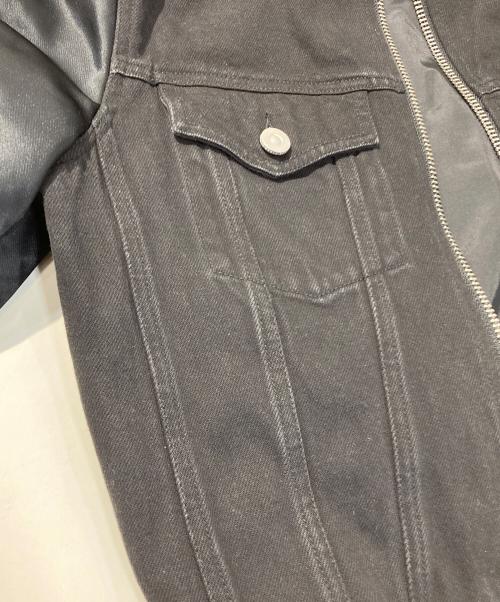 DIESEL（ディーゼル）DIESEL (ディーゼル) デニム切替MA-1ジャケット ブラック サイズ:Sの古着・服飾アイテム