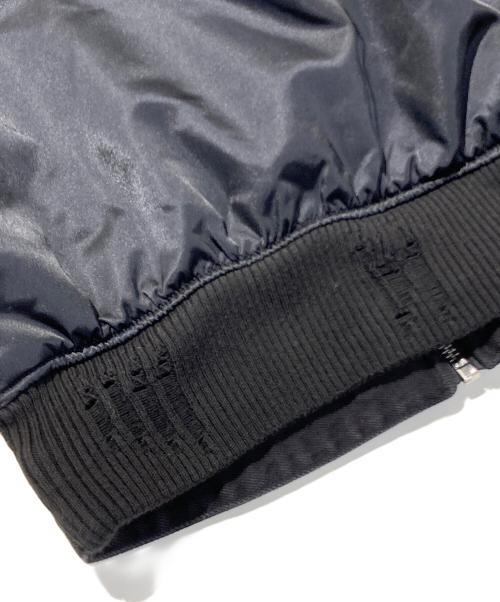 DIESEL（ディーゼル）DIESEL (ディーゼル) デニム切替MA-1ジャケット ブラック サイズ:Sの古着・服飾アイテム