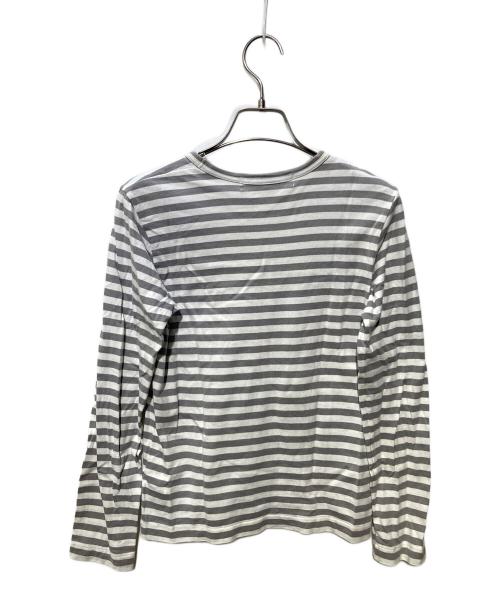 PLAY COMME des GARCONS（プレイコムデギャルソン）PLAY COMME des GARCONS (プレイコムデギャルソン) ボーダーカットソー グレー サイズ:Sの古着・服飾アイテム