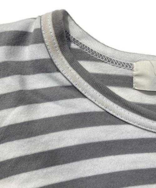 PLAY COMME des GARCONS（プレイコムデギャルソン）PLAY COMME des GARCONS (プレイコムデギャルソン) ボーダーカットソー グレー サイズ:Sの古着・服飾アイテム