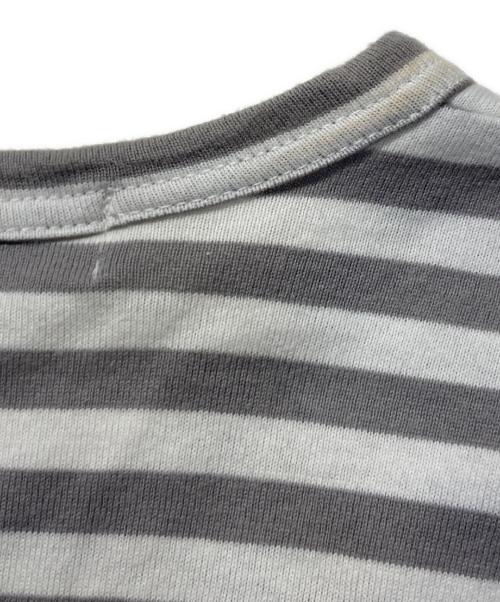 PLAY COMME des GARCONS（プレイコムデギャルソン）PLAY COMME des GARCONS (プレイコムデギャルソン) ボーダーカットソー グレー サイズ:Sの古着・服飾アイテム