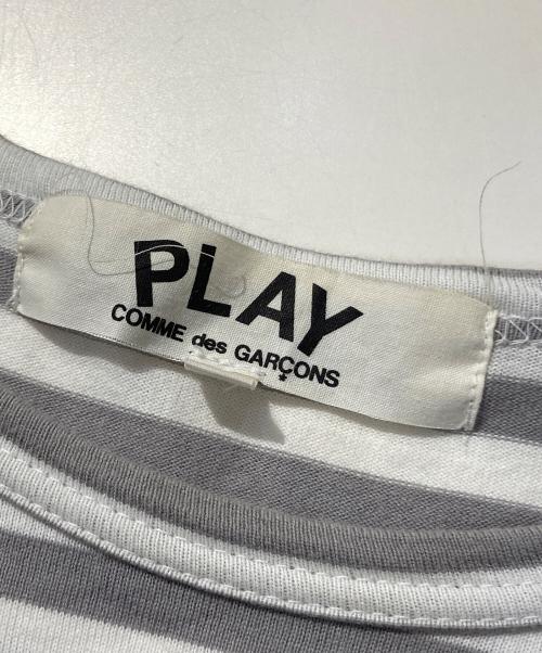 PLAY COMME des GARCONS（プレイコムデギャルソン）PLAY COMME des GARCONS (プレイコムデギャルソン) ボーダーカットソー グレー サイズ:Sの古着・服飾アイテム