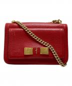 Salvatore Ferragamoサルヴァトーレ フェラガモ）の古着「チェーンショルダーバッグ」｜レッド
