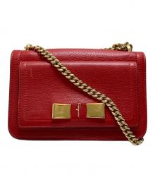 Salvatore Ferragamo（サルヴァトーレ フェラガモ）の古着「チェーンショルダーバッグ」｜レッド