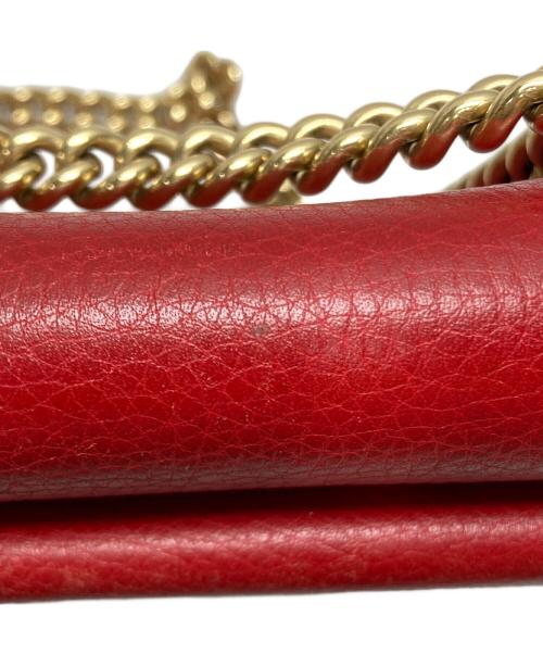 Salvatore Ferragamo（サルヴァトーレ フェラガモ）Salvatore Ferragamo (サルヴァトーレ フェラガモ) チェーンショルダーバッグ レッドの古着・服飾アイテム