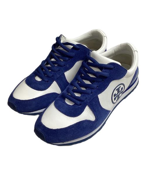 TORY BURCH（トリーバーチ）TORY BURCH (トリーバーチ) スニーカー ホワイト×ブルー サイズ:6.5Ⅿの古着・服飾アイテム