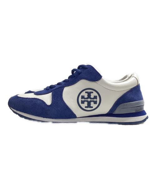 TORY BURCH（トリーバーチ）TORY BURCH (トリーバーチ) スニーカー ホワイト×ブルー サイズ:6.5Ⅿの古着・服飾アイテム