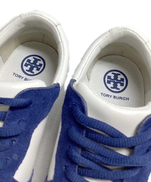 TORY BURCH（トリーバーチ）TORY BURCH (トリーバーチ) スニーカー ホワイト×ブルー サイズ:6.5Ⅿの古着・服飾アイテム