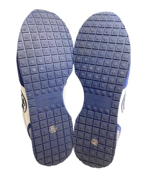 TORY BURCH（トリーバーチ）TORY BURCH (トリーバーチ) スニーカー ホワイト×ブルー サイズ:6.5Ⅿの古着・服飾アイテム