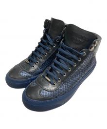JIMMY CHOO（ジミーチュウ）の古着「163 ARGYLE AMR SATIN WITH MINI RUBBER STARS」｜ネイビー