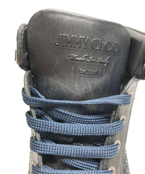 JIMMY CHOO（ジミーチュウ）JIMMY CHOO (ジミーチュウ) 163 ARGYLE AMR SATIN WITH MINI RUBBER STARS ネイビー サイズ:28.5の古着・服飾アイテム