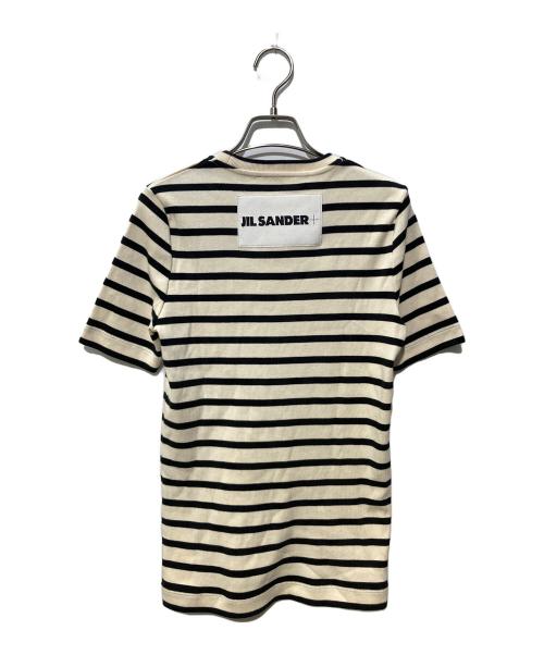 JIL SANDER+（ジルサンダープラス）JIL SANDER+ (ジルサンダープラス) Horizontal stripe crew neck Tee アイボリー サイズ:XSの古着・服飾アイテム