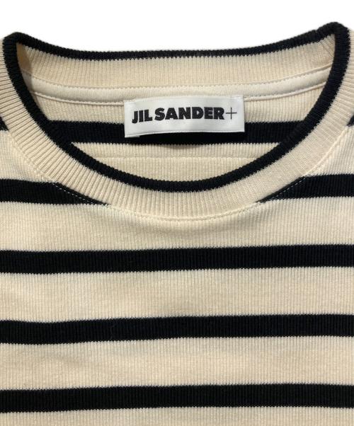 JIL SANDER+（ジルサンダープラス）JIL SANDER+ (ジルサンダープラス) Horizontal stripe crew neck Tee アイボリー サイズ:XSの古着・服飾アイテム