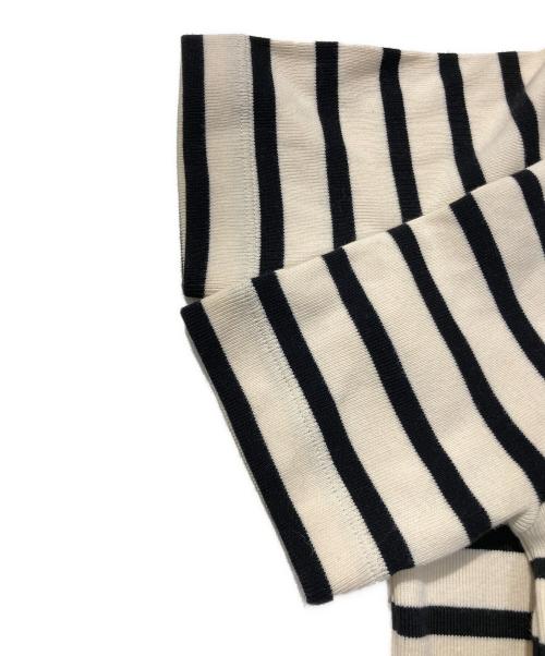 JIL SANDER+（ジルサンダープラス）JIL SANDER+ (ジルサンダープラス) Horizontal stripe crew neck Tee アイボリー サイズ:XSの古着・服飾アイテム