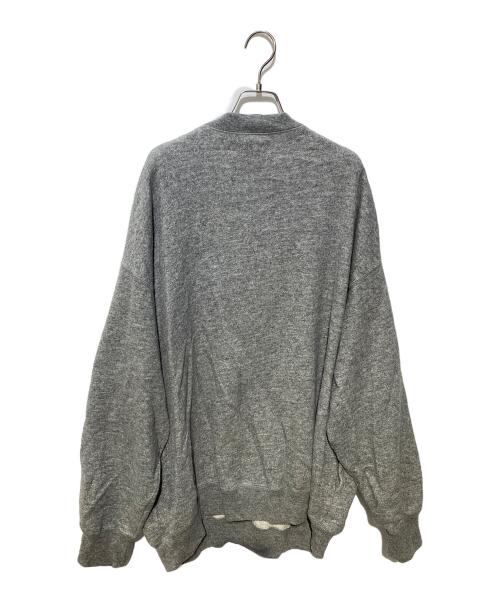 CAHLUMN（カウラム）CAHLUMN (カウラム) Merino Wool＋Cotton Loop Back V-neck Sweatshirt グレー サイズ:XXLの古着・服飾アイテム