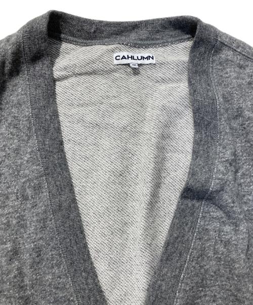 CAHLUMN（カウラム）CAHLUMN (カウラム) Merino Wool＋Cotton Loop Back V-neck Sweatshirt グレー サイズ:XXLの古着・服飾アイテム