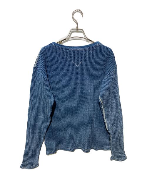 KAPITAL（キャピタル）KAPITAL (キャピタル) リネンワッフルコンチョヘンリーネックカットソー ネイビー サイズ:4の古着・服飾アイテム